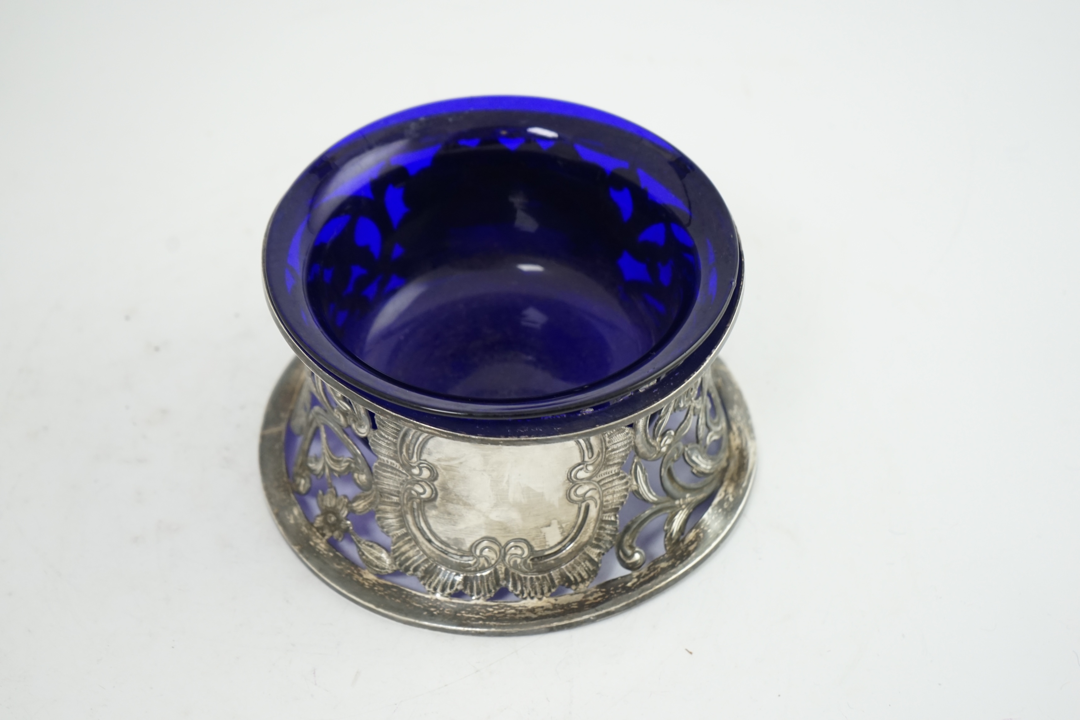 A George IV Irish pierced silver dish ring by Edward Johnson Ltd